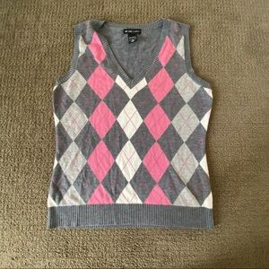 Vintage y2k argyle knit sweater vest